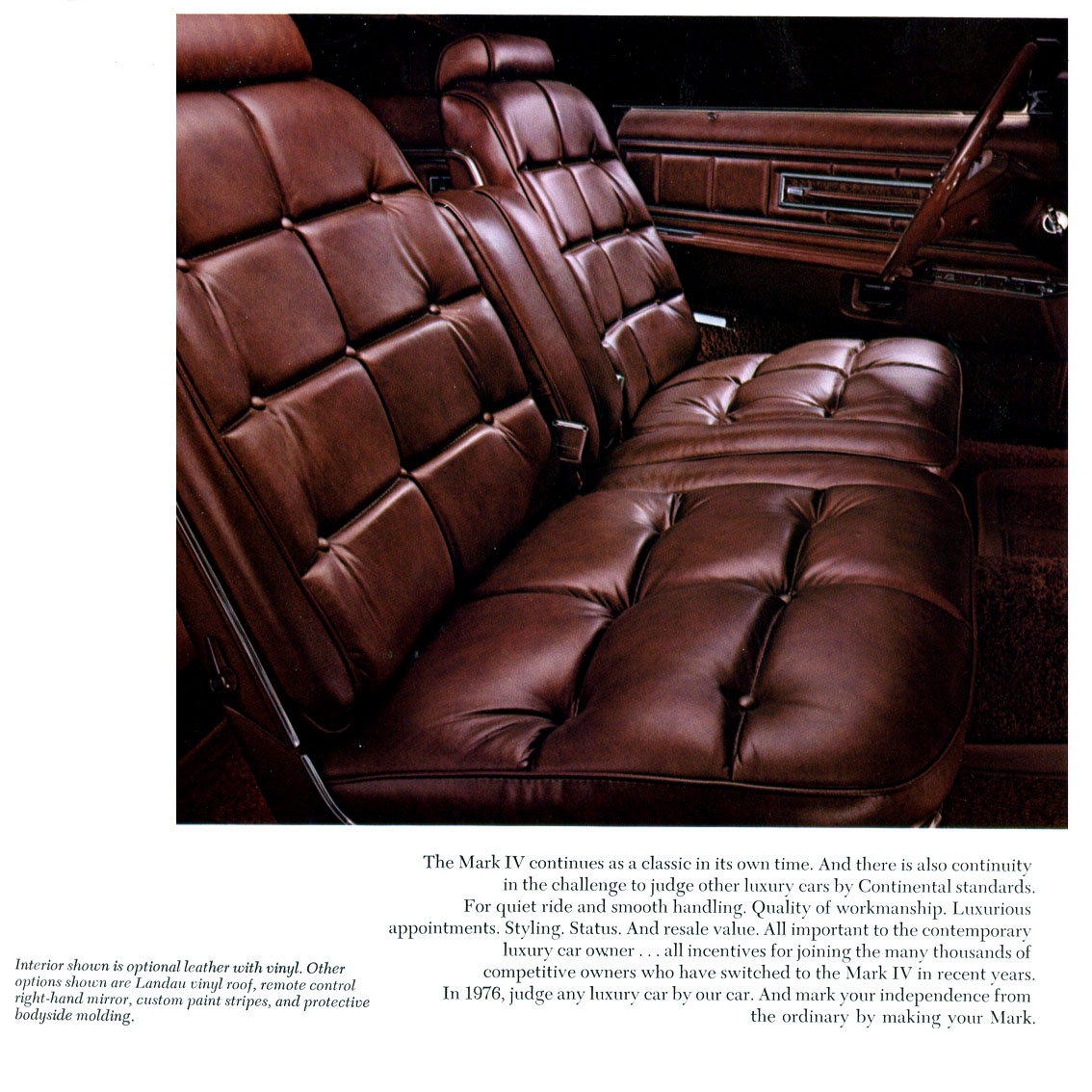 1976 Lincoln Continental Mark IV Brochure Page 15